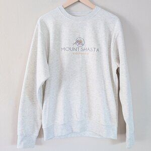 Ultra‎ Soft Light Oatmeal Heather Mount Shasta Embroidered Crewneck Sweatshirt S